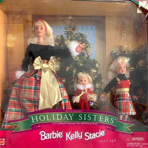 Mattel Special Edition Barbie Holiday Sisters Gift Set #19809 w/ Kelly & Stacie